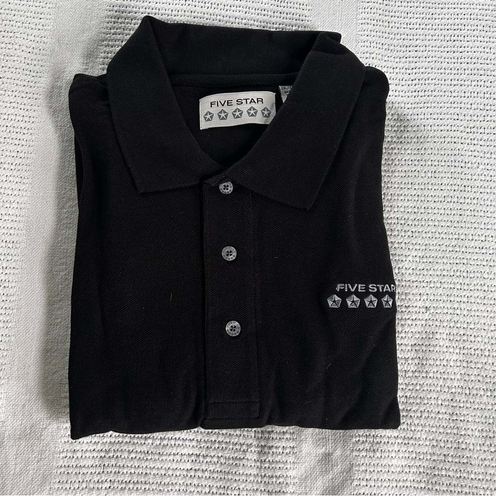New Five Star Dodge Mopar Black Cotton Polo 2XL